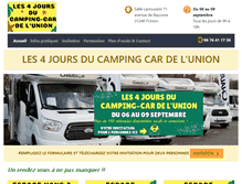 Tablet Screenshot of les4joursducampingcar.com